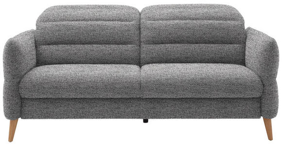 2-SITZER-SOFA  in Webstoff Grau  - Eiche Bianco/Grau, Design, Holz/Textil (192-220/85-106/98-112cm) - Dieter Knoll