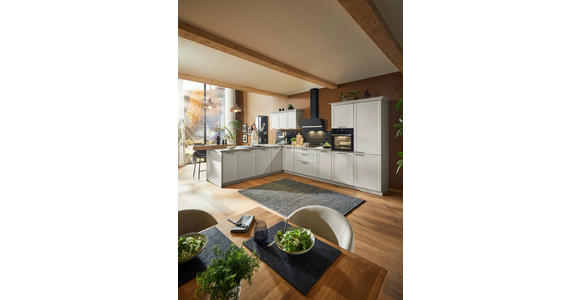 EINBAUKÜCHE   - Platinfarben, Design, Holzwerkstoff - Dieter Knoll
