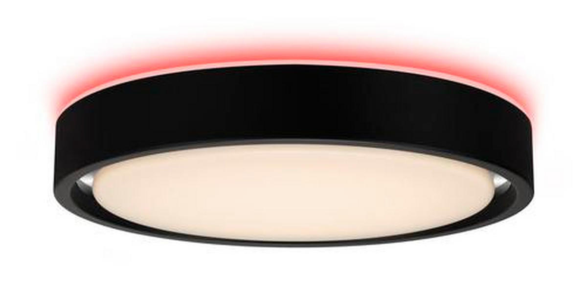 LED-DECKENLEUCHTE  36/7,5 cm    - Schwarz, Basics, Kunststoff/Metall (36/7,5cm) - Novel