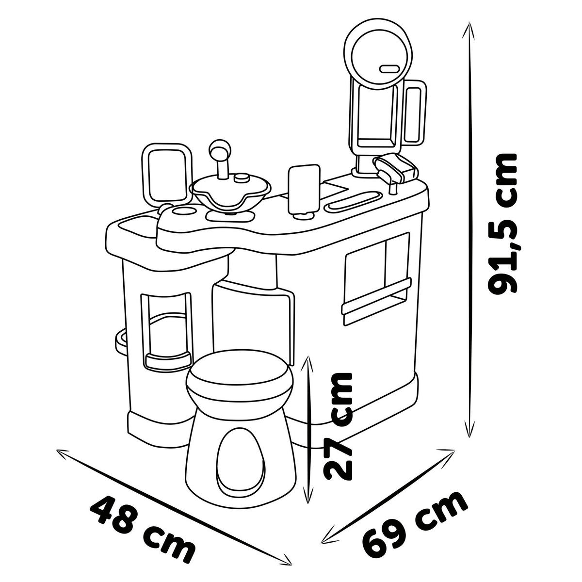 DJEČJI SET ZA OBLIKOVANJE KOS  Smoby Barber&Cut  - višebojno, Basics, plastika (26/54,90/68,90cm) - Simba