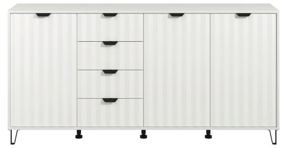 SIDEBOARD in 182,5/90,5/40 cm - Schwarz/Weiß, Basics, Holzwerkstoff/Metall (182,5/90,5/40cm) - Carryhome