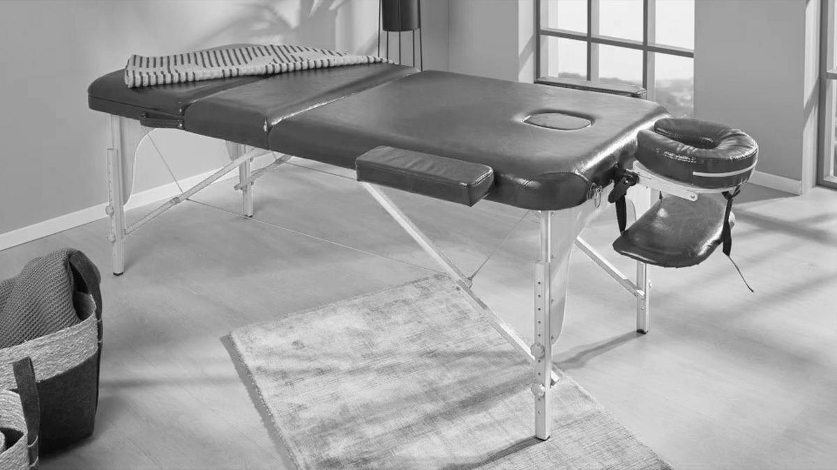 MASSAGELIEGE - Braun, Trend, Holz/Holzwerkstoff (185/70/62-85cm) - Novel
