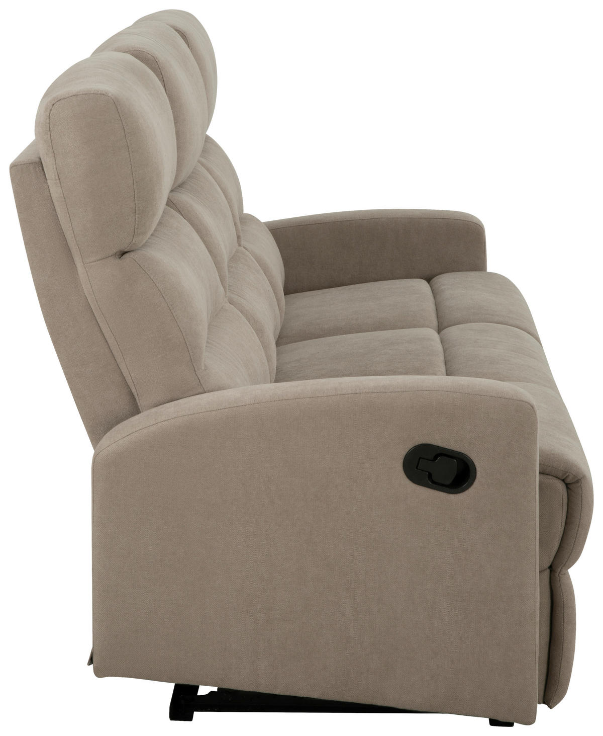SITZGARNITUR Leinenoptik Taupe  - Taupe/Schwarz, KONVENTIONELL, Textil/Metall - P & B