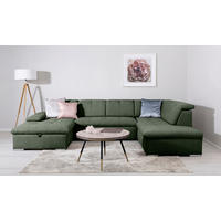 WOHNLANDSCHAFT Ramzes in Grün  - Grau/Grün, Design, Textil/Metall (173/328/215cm) - MID.YOU