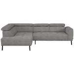 ECKSOFA in Webstoff Taupe  205/280 cm  - Taupe/Schwarz, Design, Textil/Metall (205/280cm) - Xora