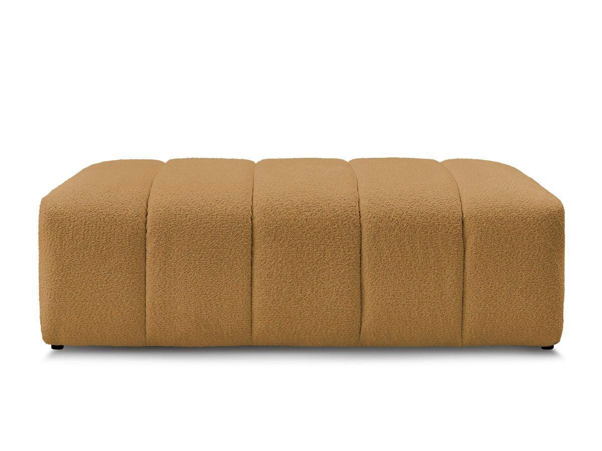 HOCKER ANNECY Bouclé Gelb  - Gelb/Schwarz, MODERN, Kunststoff/Textil (140/45/70cm)
