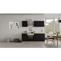 KUCHYNSKÁ LINKA CAPRI 210 - čierna/biela, Modern, kov/kompozitné drevo (210cm) - FlexWell