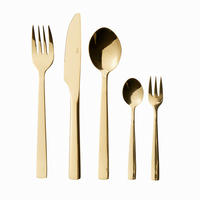 BESTECKSET RAW 60-teilig Edelstahl  - Goldfarben, Basics, Metall (35,9/25,2/7,2cm) - Aida