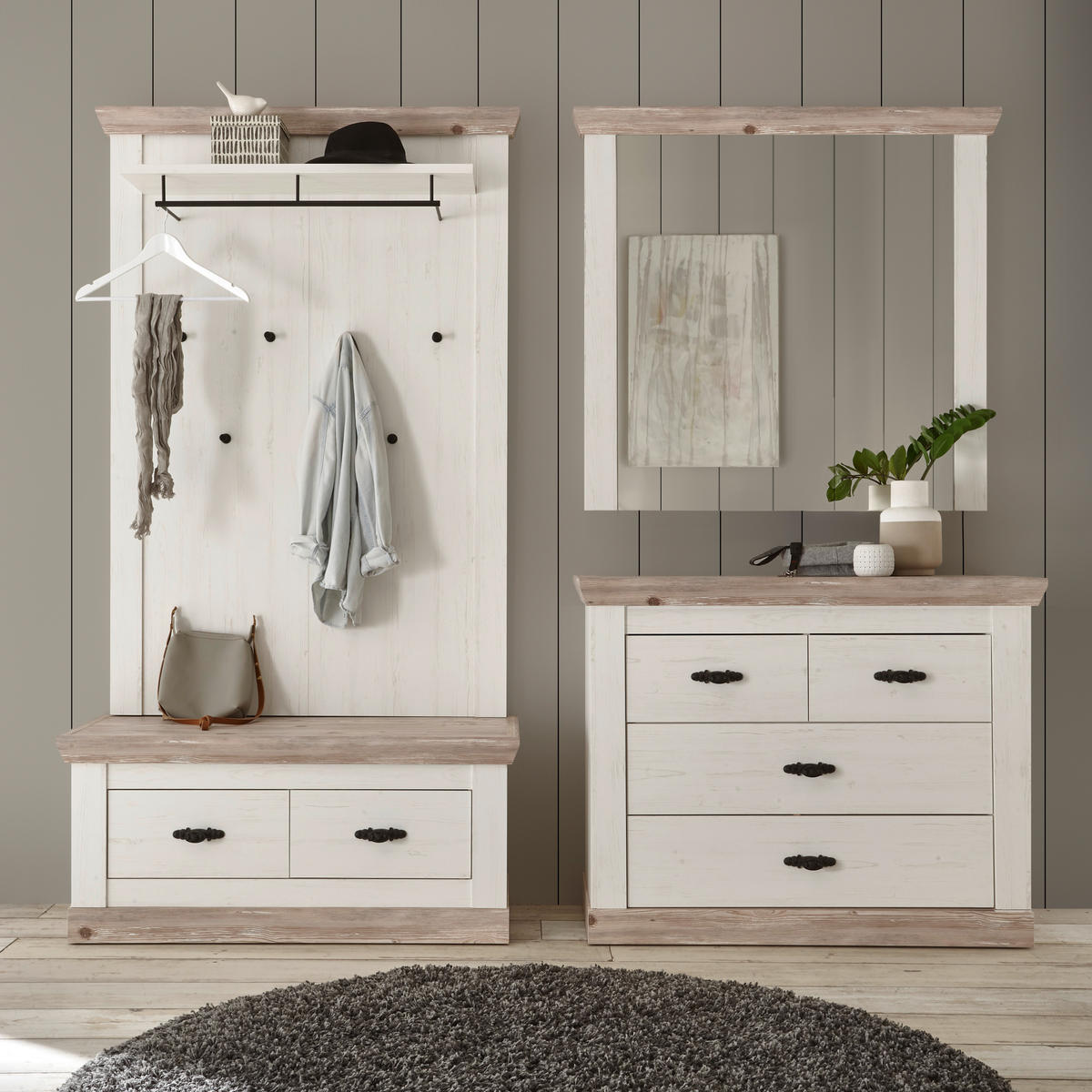 KOMMODE  in 107/87/45 cm  - Hellbraun/Schwarz, Design, Holzwerkstoff/Metall (107/87/45cm) - MID.YOU