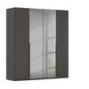 DREHTÜRENSCHRANK in Graphitfarben, Grau  - Graphitfarben/Grau, Trend, Glas/Holzwerkstoff (201/223/61cm) - Rauch Möbel