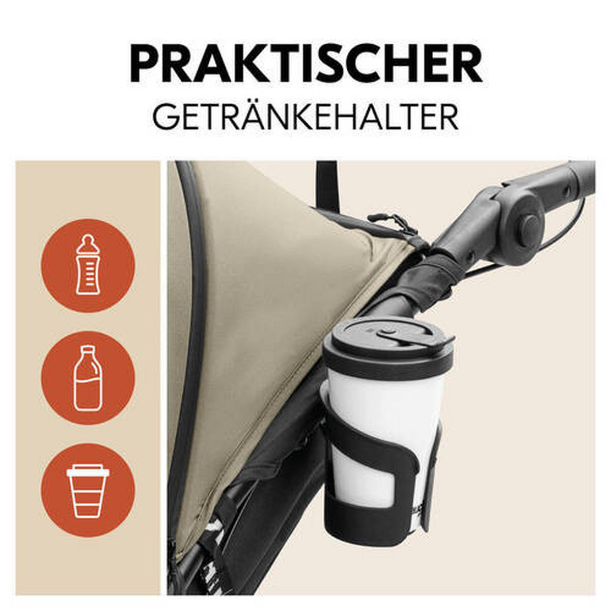 JOGGER Runner 3  - Schwarz/Olivgrün, Basics, Kunststoff/Textil (62/107/116null) - Hauck