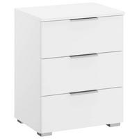 NACHTKÄSTCHEN  in Weiss  - Weiss/Alufarben, Modern, Holzwerkstoff (47/62/42cm) - Rauch Möbel