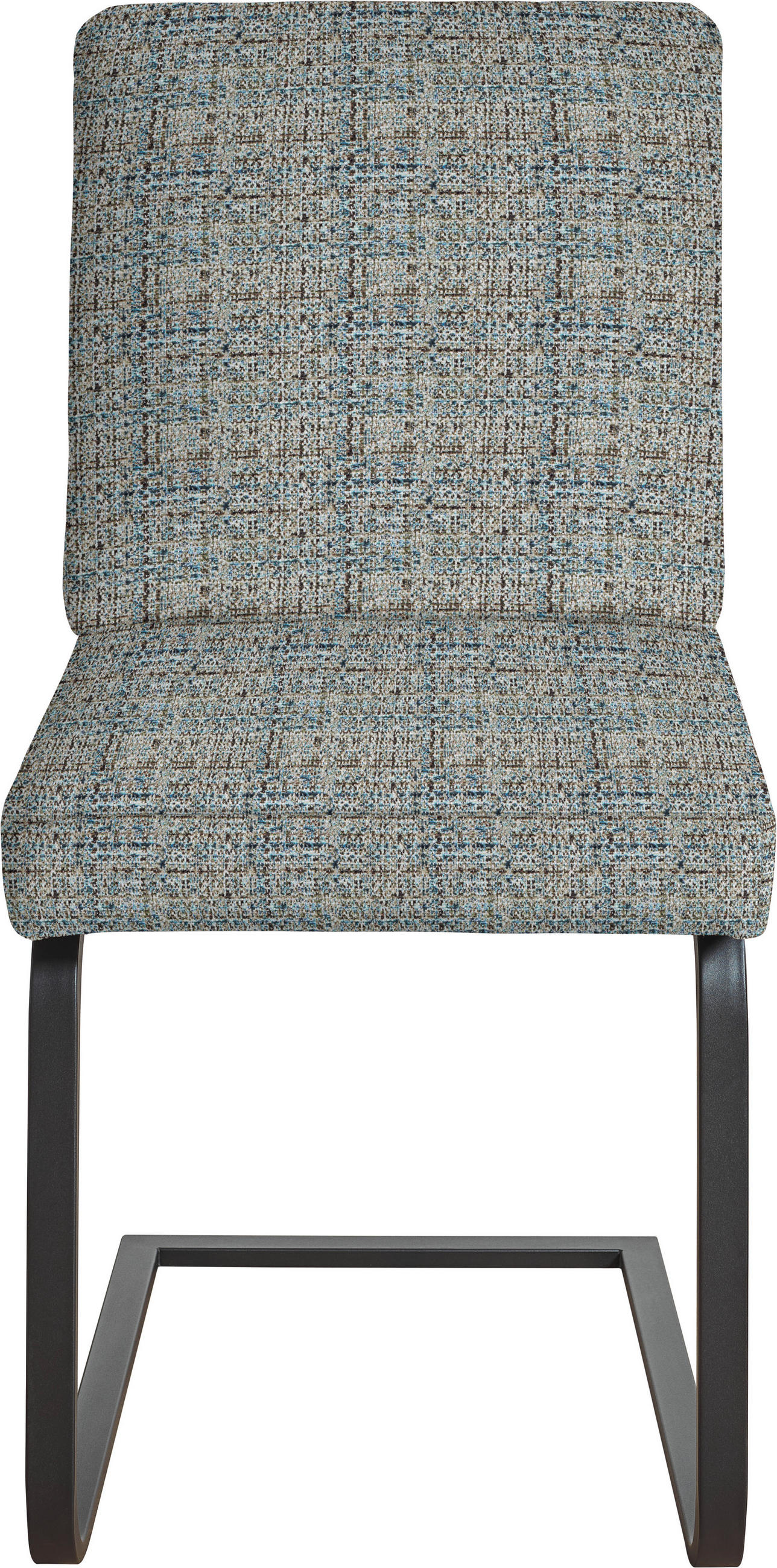 SCHWINGSTUHL  in Stahl Flachgewebe  - Blau/Schwarz, Design, Textil/Metall (60/92/60cm) - Dieter Knoll