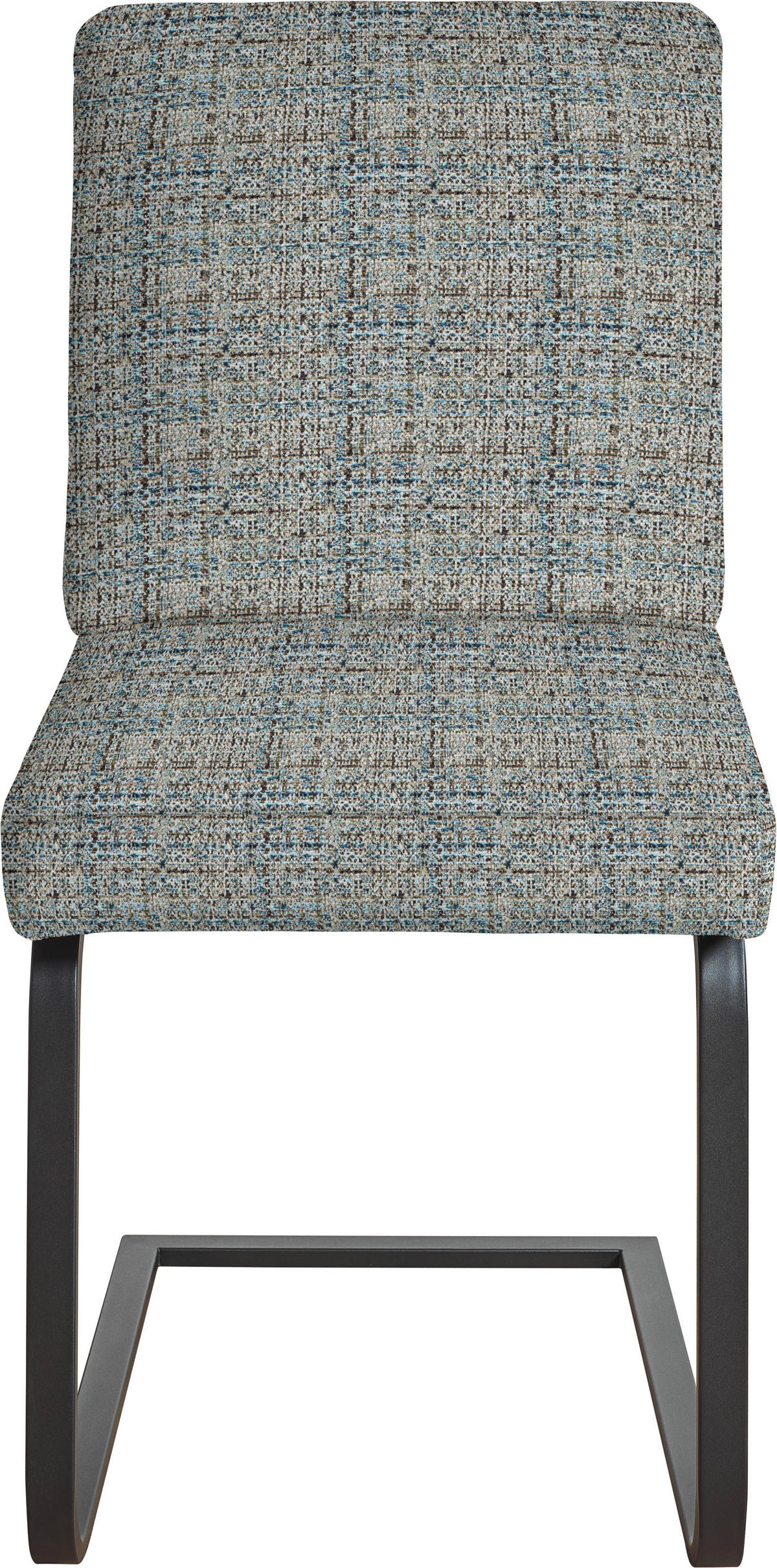 SCHWINGSTUHL  in Stahl Flachgewebe  - Blau/Schwarz, Design, Textil/Metall (60/92/60cm) - Dieter Knoll