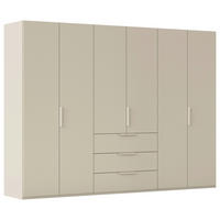 DREHTÜRENSCHRANK 301/235/61 cm,  in Champagner, 6-türig  - Champagner, Basics, Holzwerkstoff/Metall (301/235/61cm) - Novel