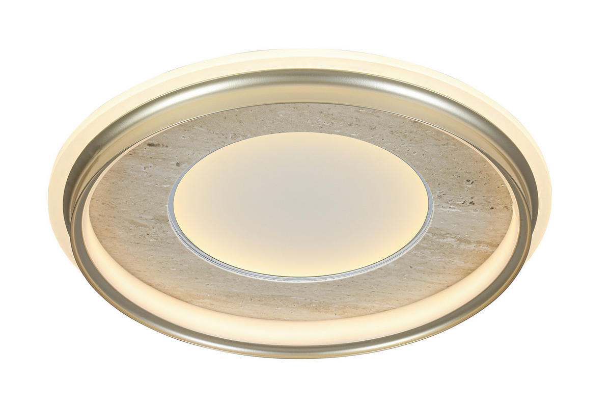 DECKENLEUCHTE 52/8 cm  - Chromfarben/Champagner, Trend, Kunststoff/Metall (52/8cm) - Collett's Monde