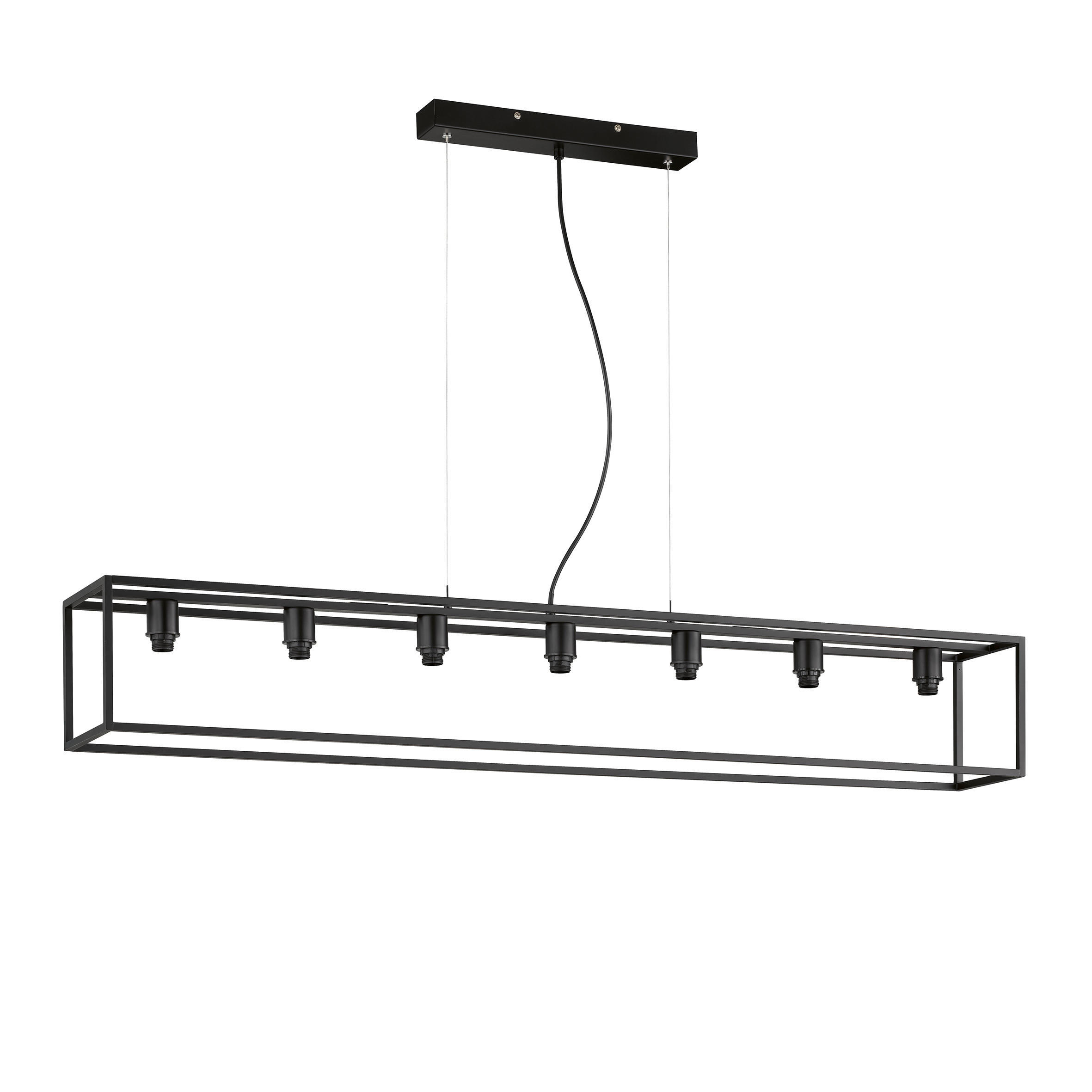 HÄNGELEUCHTE    - Schwarz, Basics, Metall (18/130cm) - Fischer & Honsel