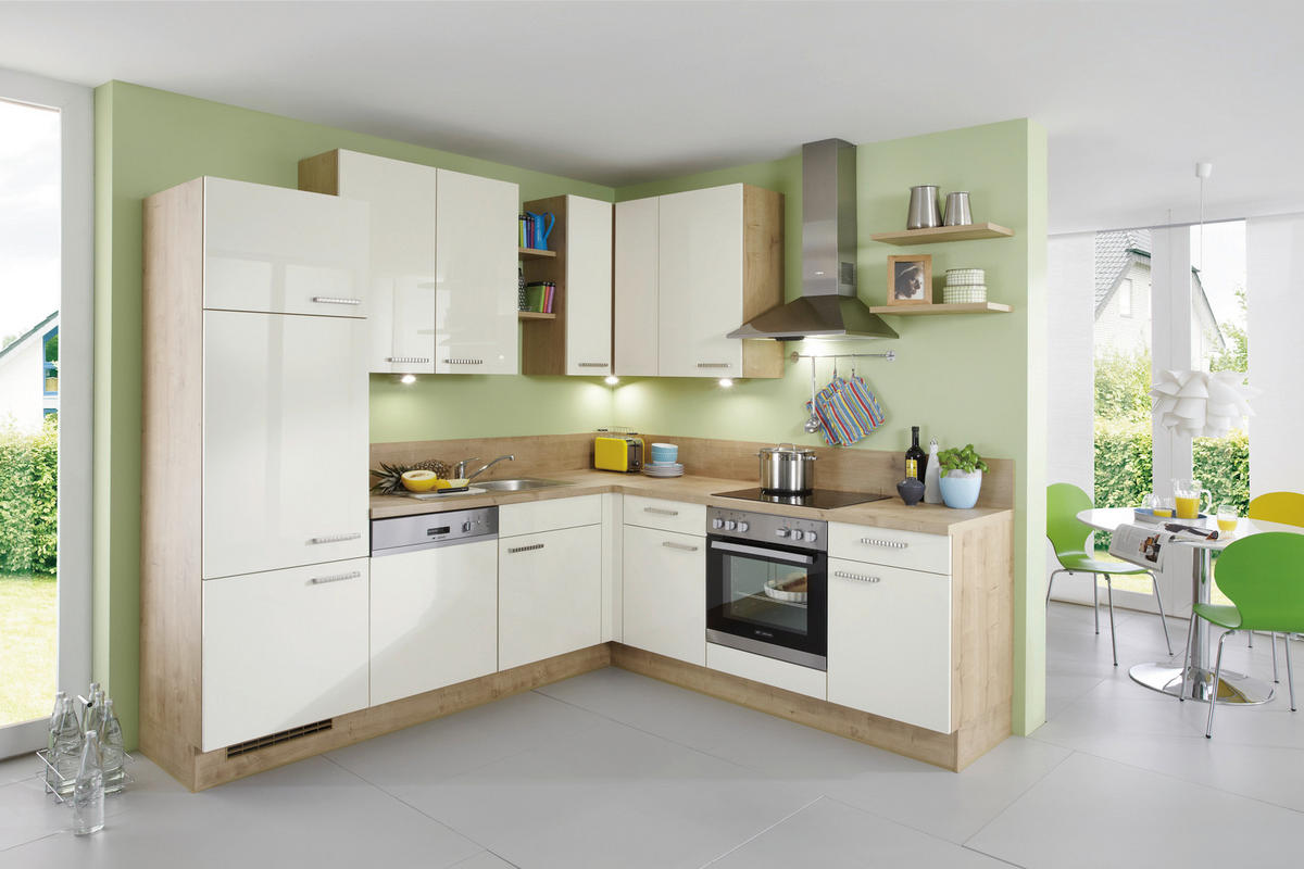 EINBAUKÜCHE 312  - Weiß, Design, Holzwerkstoff - Celina