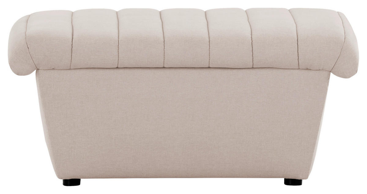 HOCKER in Textil Ecru  - Ecru/Schwarz, Design, Kunststoff/Textil (90/43/105cm) - LOOKS by W.Joop