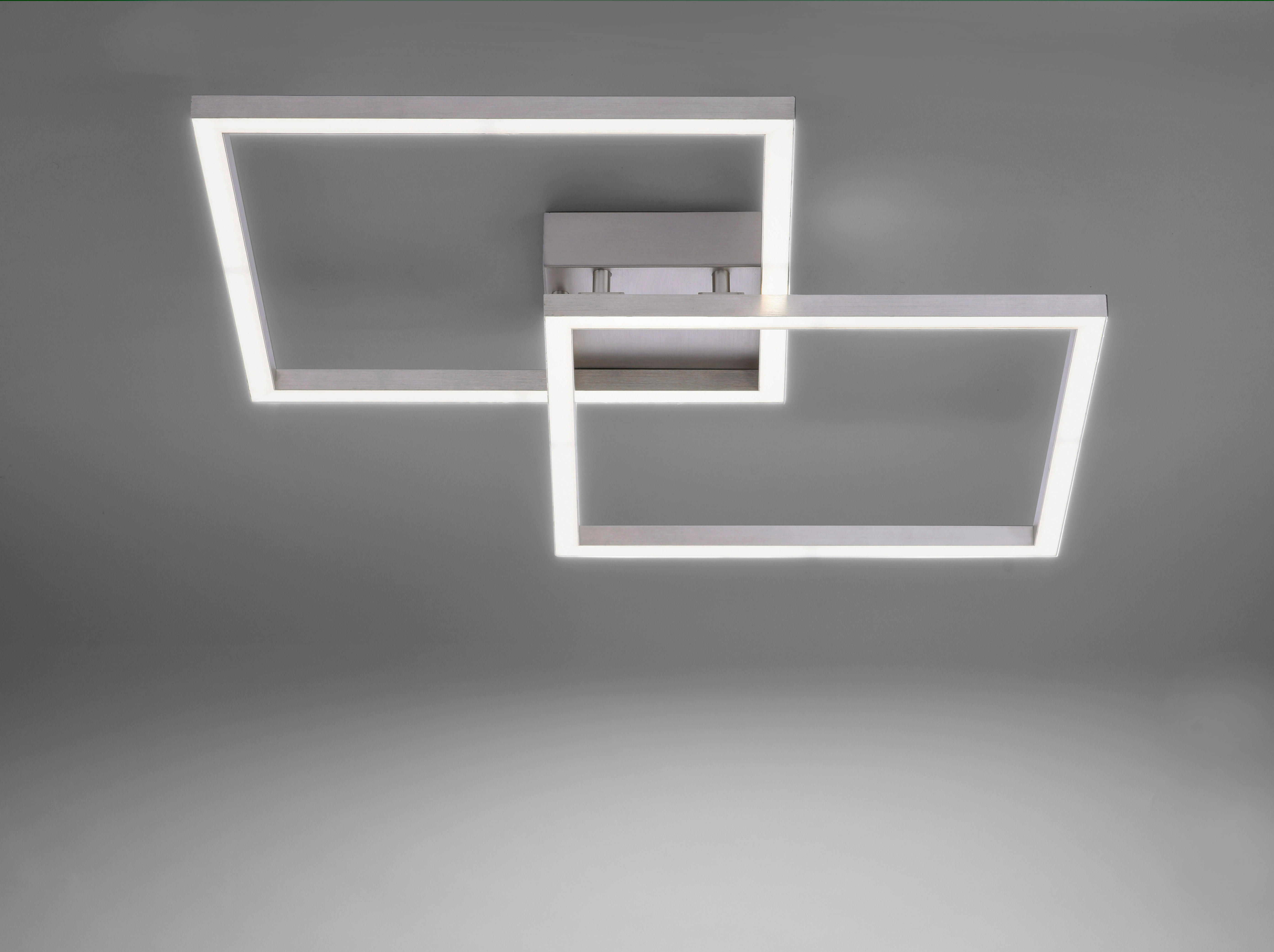 LED-DECKENLEUCHTE 63/63/8,5 cm    - Silberfarben, Design, Kunststoff/Metall (63/63/8,5cm)