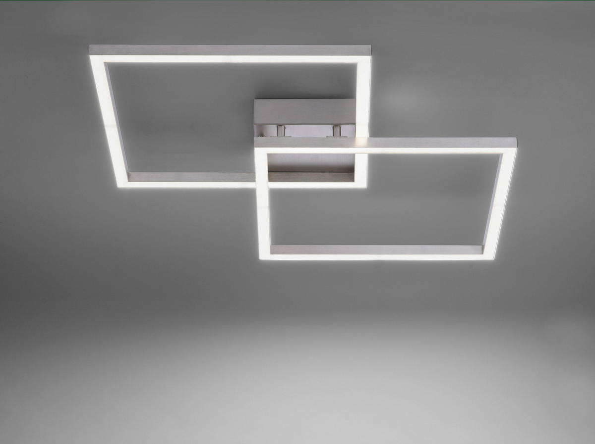 LED-DECKENLEUCHTE Lolasmart-Maxi  Smart 63/63/8,5 cm   - Silberfarben, Design, Kunststoff/Metall (63/63/8,5cm)