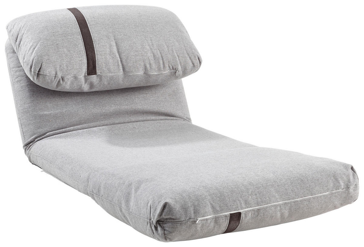 ROZKLÁDACÍ KŘESLO NA SPANÍ, textil, světle šedá - světle šedá/tmavě šedá, Design, textil (78/58/82cm) - Livetastic