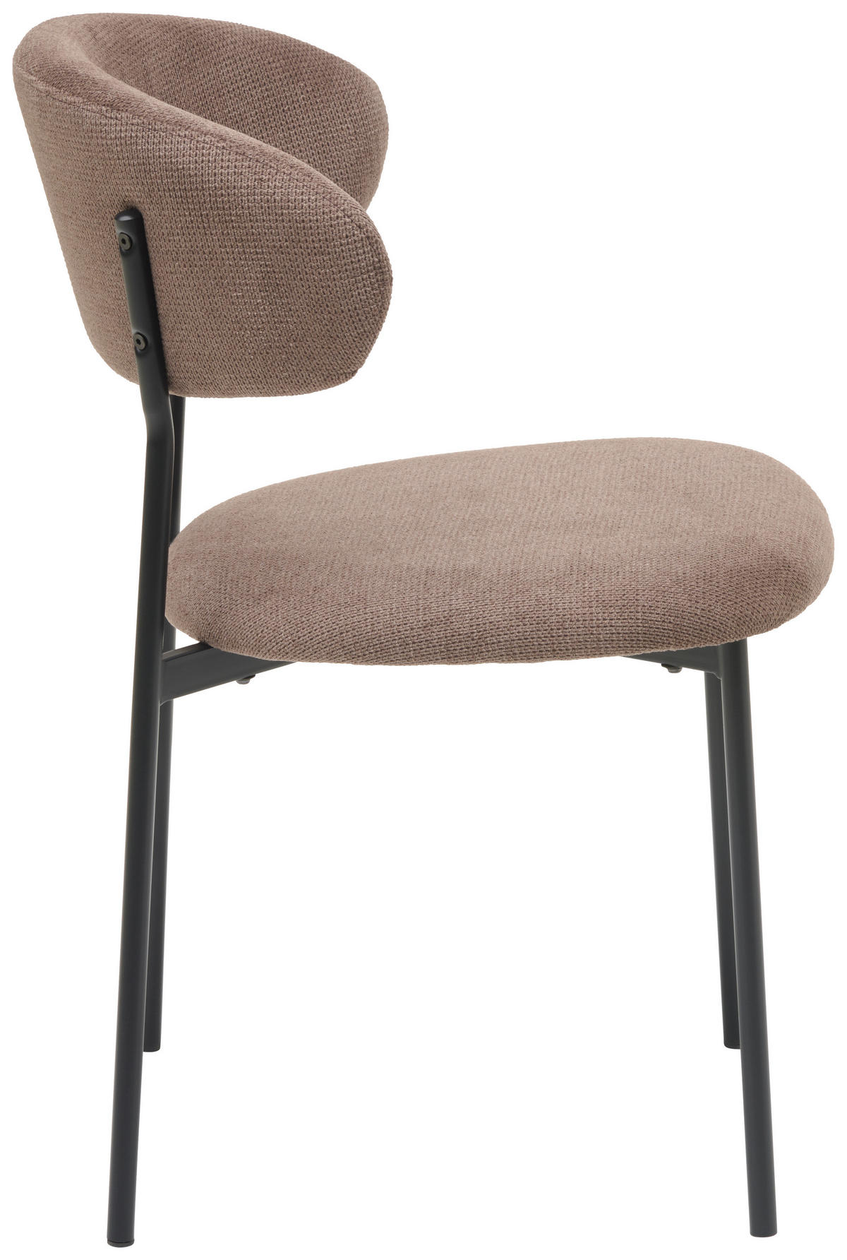 STOLIČKA, 53/80/57 cm - hnedá/čierna, Konventionell, kov/textil (53/80/57cm) - MID.YOU