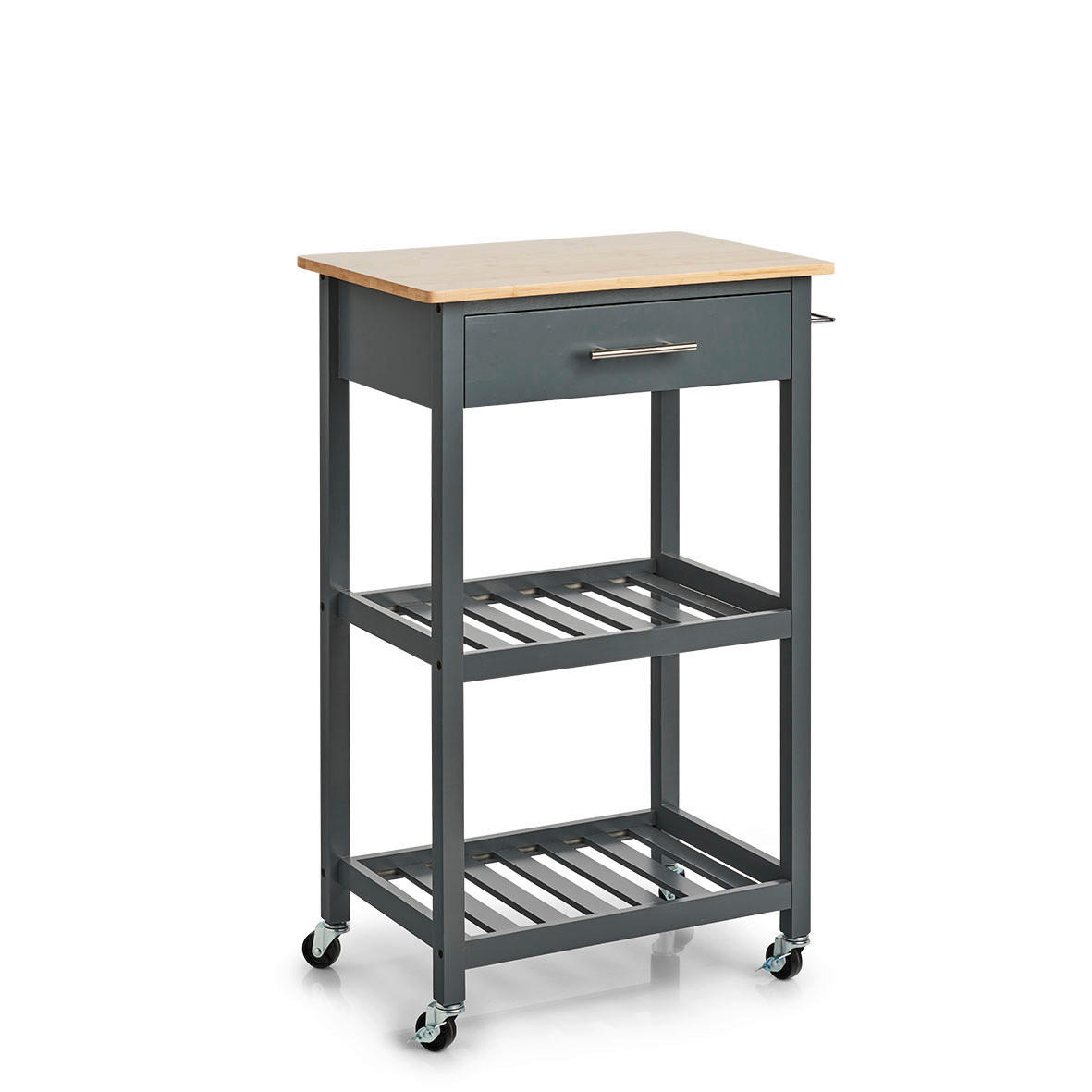 ALLZWECKWAGEN Bambus Schichtholz Grau  - Grau, Basics, Holz (58/93/40cm) - Zeller Present