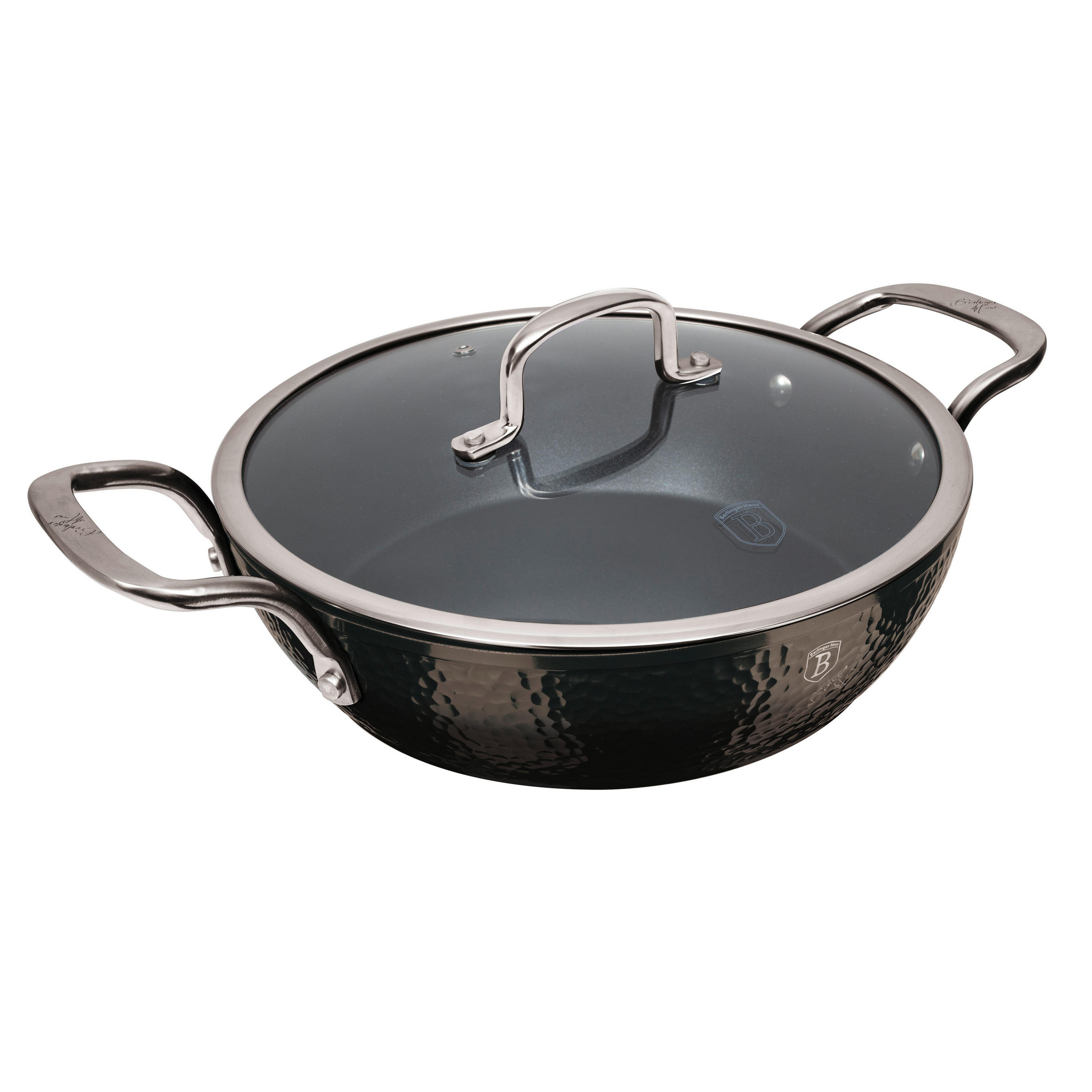 LONEC ZA PEČENJE  Shine Basalt Collection  2,3 l  kovina   - črna/prozorno, Basics, kovina/steklo (24/6,5cm) - Berlinger Haus