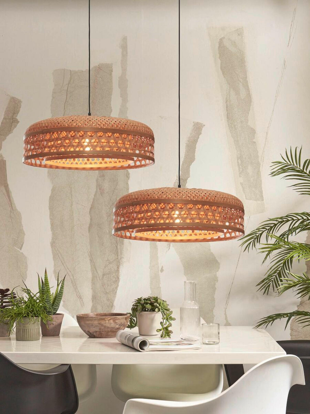 HÄNGLAMPA GOOD&MOJO  60/18 cm  - naturfärgad, Trend, naturmaterial (60/18cm) - Good & Mojo