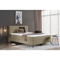 BOXBETT 160/200 cm  in Hellbraun  - Hellbraun/Schwarz, Design, Holz/Holzwerkstoff (160/200cm) - Xora