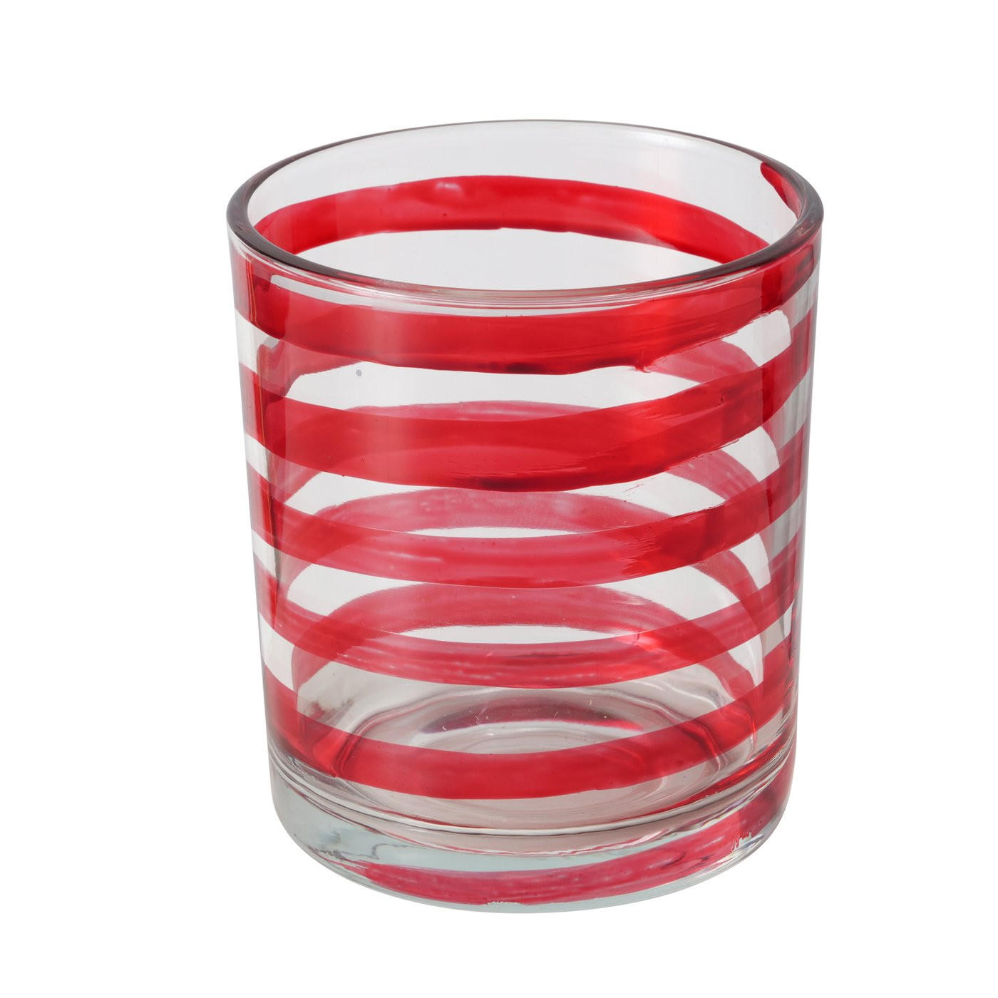 WINDLICHT - Transparent/Rot, KONVENTIONELL, Glas (8,7/9,8cm)