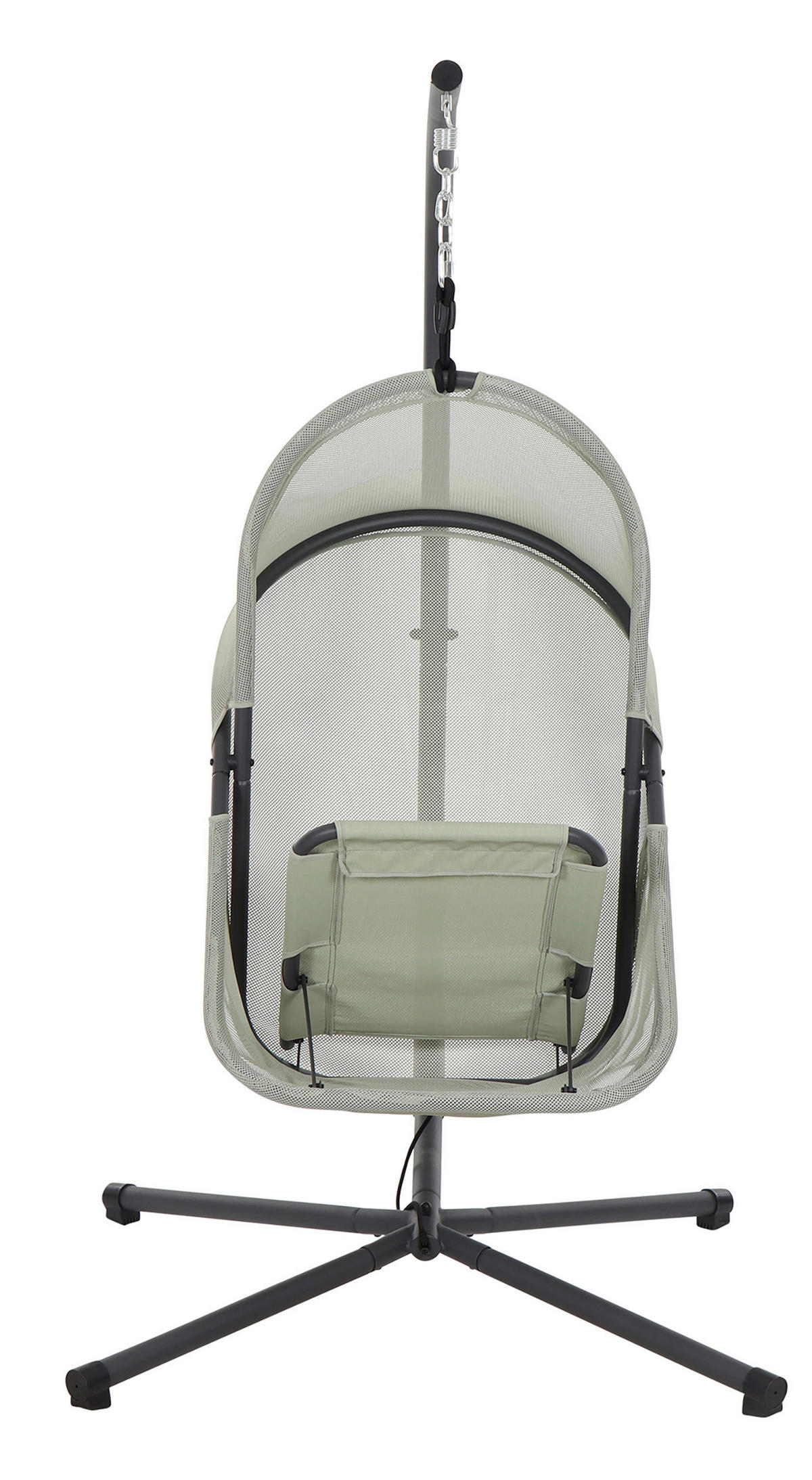 HÄNGESESSEL 123/192/102 cm Stahl  - Anthrazit/Grün, KONVENTIONELL, Kunststoff/Textil (123/192/102cm) - Siena Garden