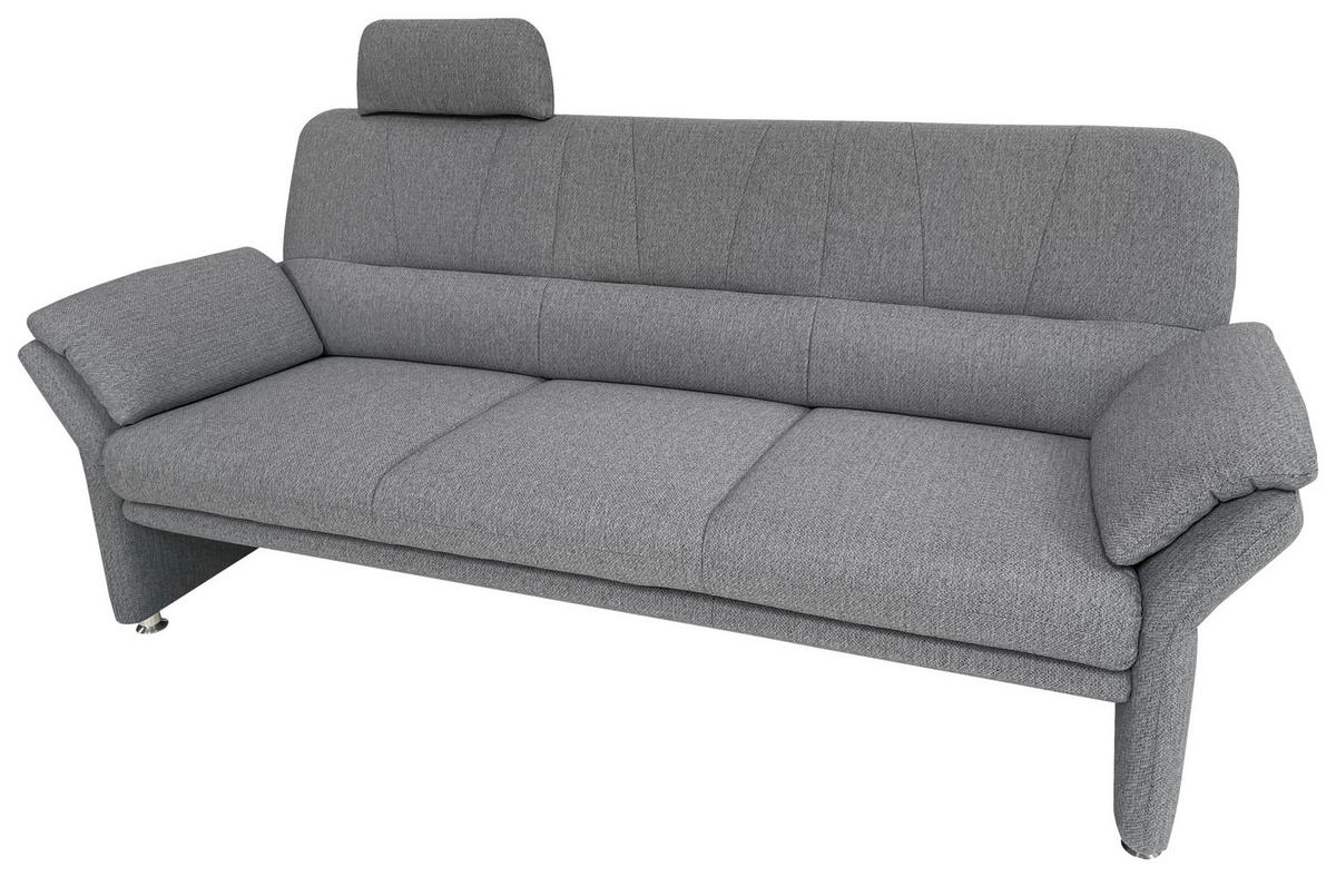 3-SITZER-SOFA in Taubenblau  - Taubenblau, Design, Textil/Metall (227/90/89cm) - Horst AG