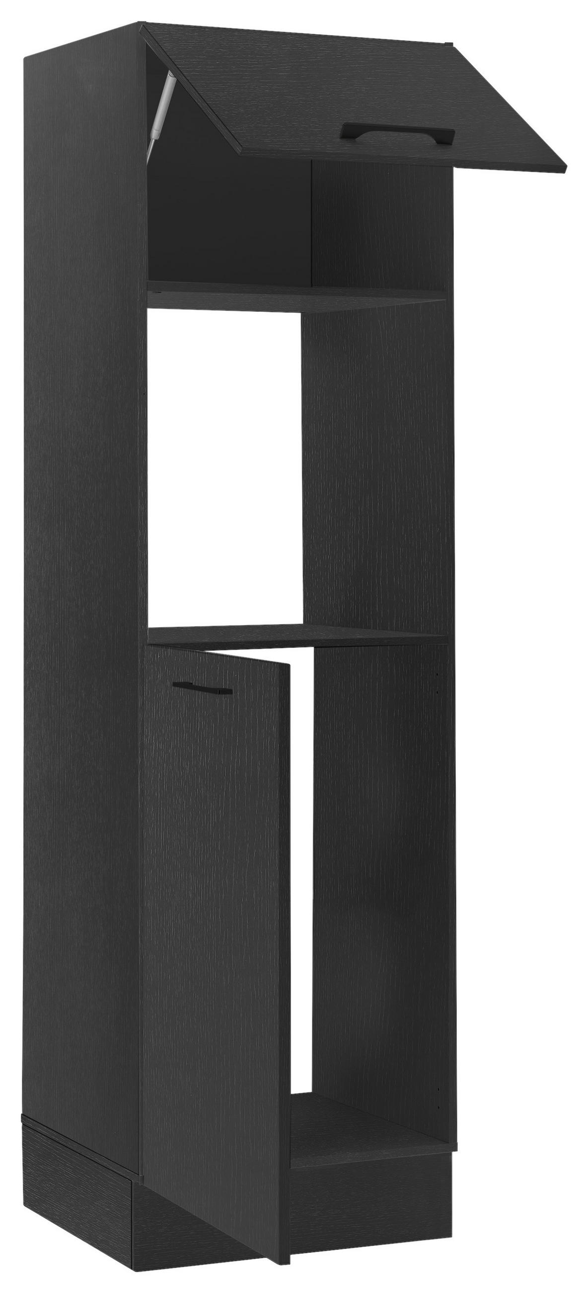 GERÄTEUMBAUSCHRANK 60/211/57 cm  in Schwarz  - Schwarz, Trend, Holzwerkstoff/Metall (60/211/57cm) - MID.YOU