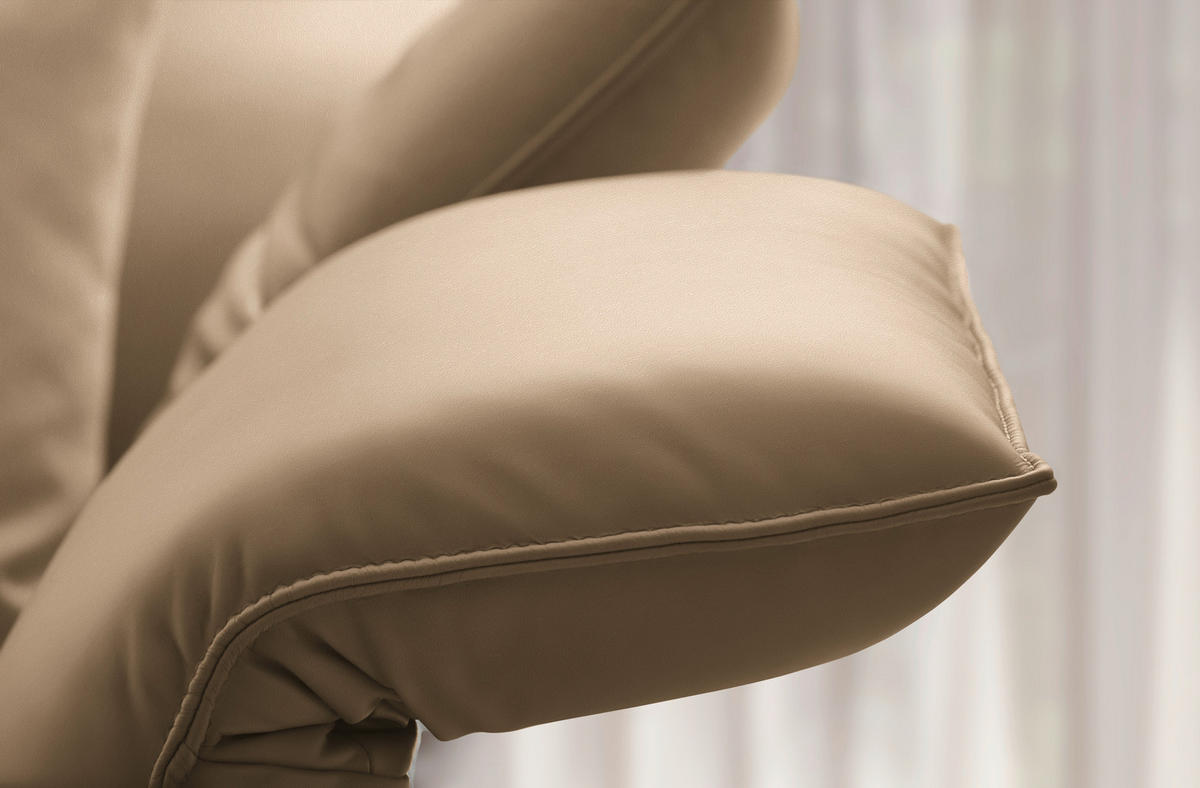 ECKSOFA  in Echtleder Sandfarben  290/230 cm  - Sandfarben/Anthrazit, Design, Leder/Metall (290/230cm) - Johann Jakob