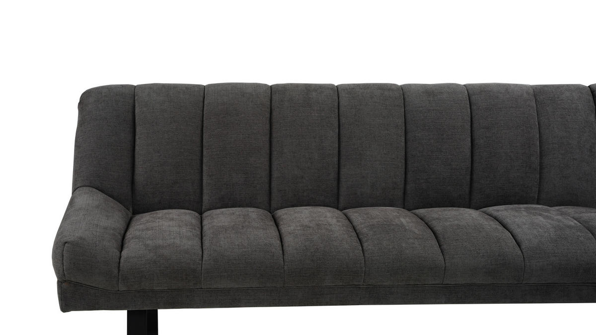 ECKBANK  in Grau  - Schwarz/Grau, MODERN, Textil/Metall (174/230/82/69cm) - Livetastic