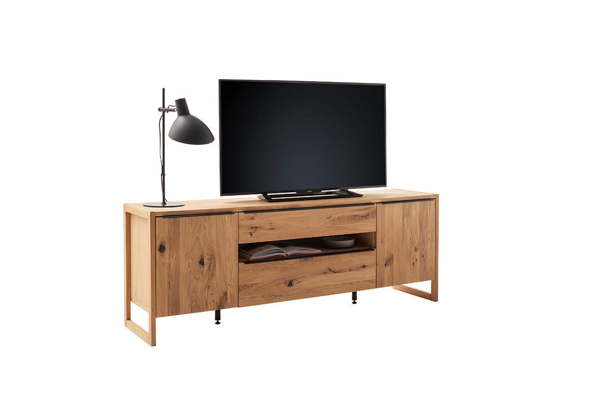 LOWBOARD  in 185/67/44 cm  - Eichefarben/Anthrazit, Design, Holz/Holzwerkstoff (185/67/44cm) - Livetastic
