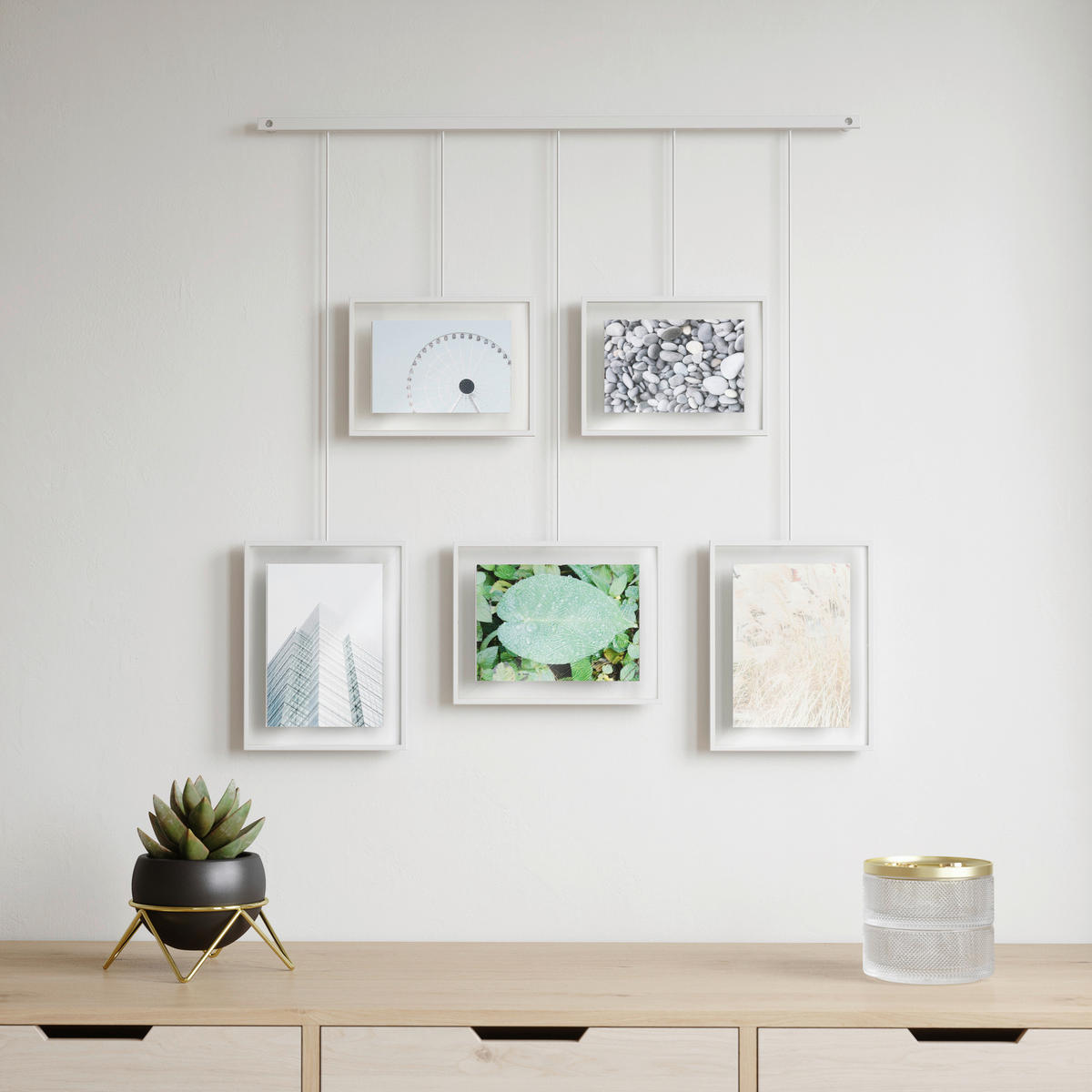COLLAGERAM 79,4/3,18/69,5 cm  - vit, Design, metall/glas (79,4/3,18/69,5cm) - Umbra