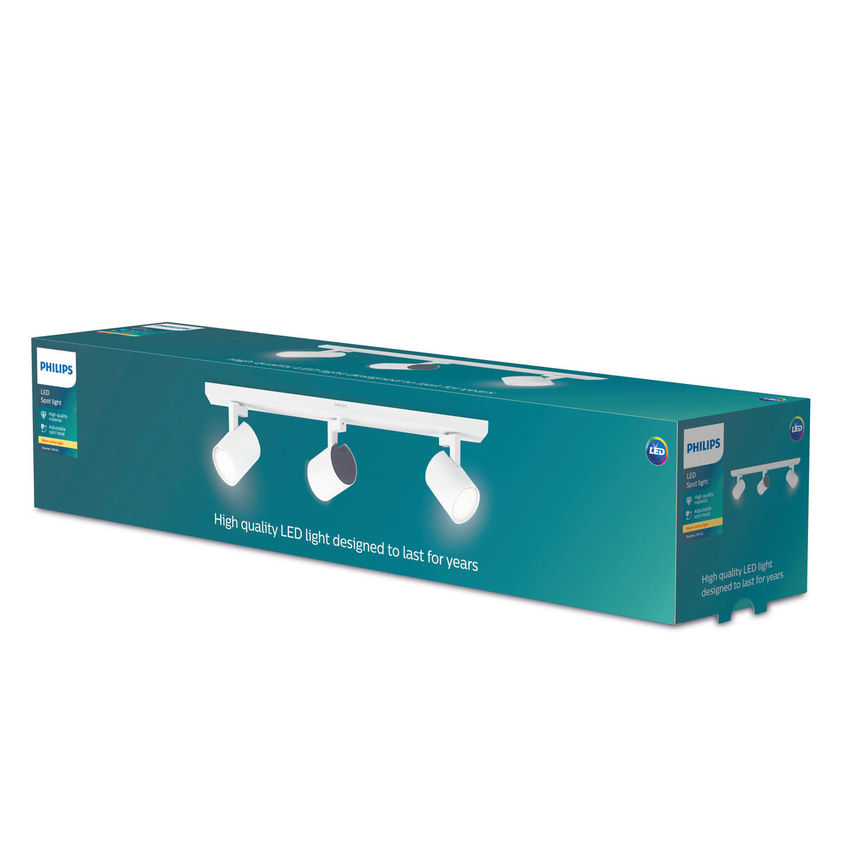 LED-DECKENLEUCHTE Spot Runner 10,9/10,2/49 cm   - Weiß, Basics, Metall (10,9/10,2/49cm) - Philips