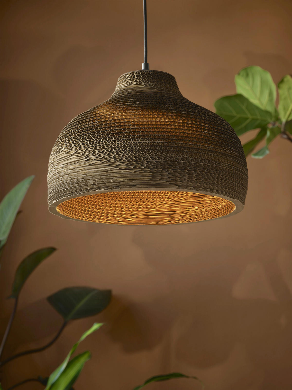 HÄNGELEUCHTE 36/132 cm  - Braun, Natur, Karton/Metall (36/132cm) - Osram