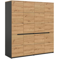 DREHTÜRENSCHRANK 180/198/59 cm,  in Eiche Artisan, 4-türig  - Eiche Artisan, MODERN, Holzwerkstoff (180/198/59cm) - MID.YOU