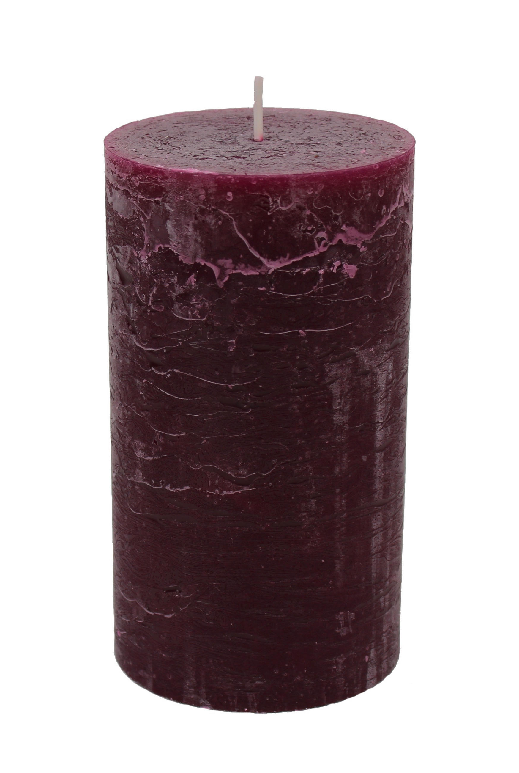 STUMPENKERZE 10/18 cm  - Dunkelrot, Basics, Naturmaterialien (10/18cm) - Ambia Home