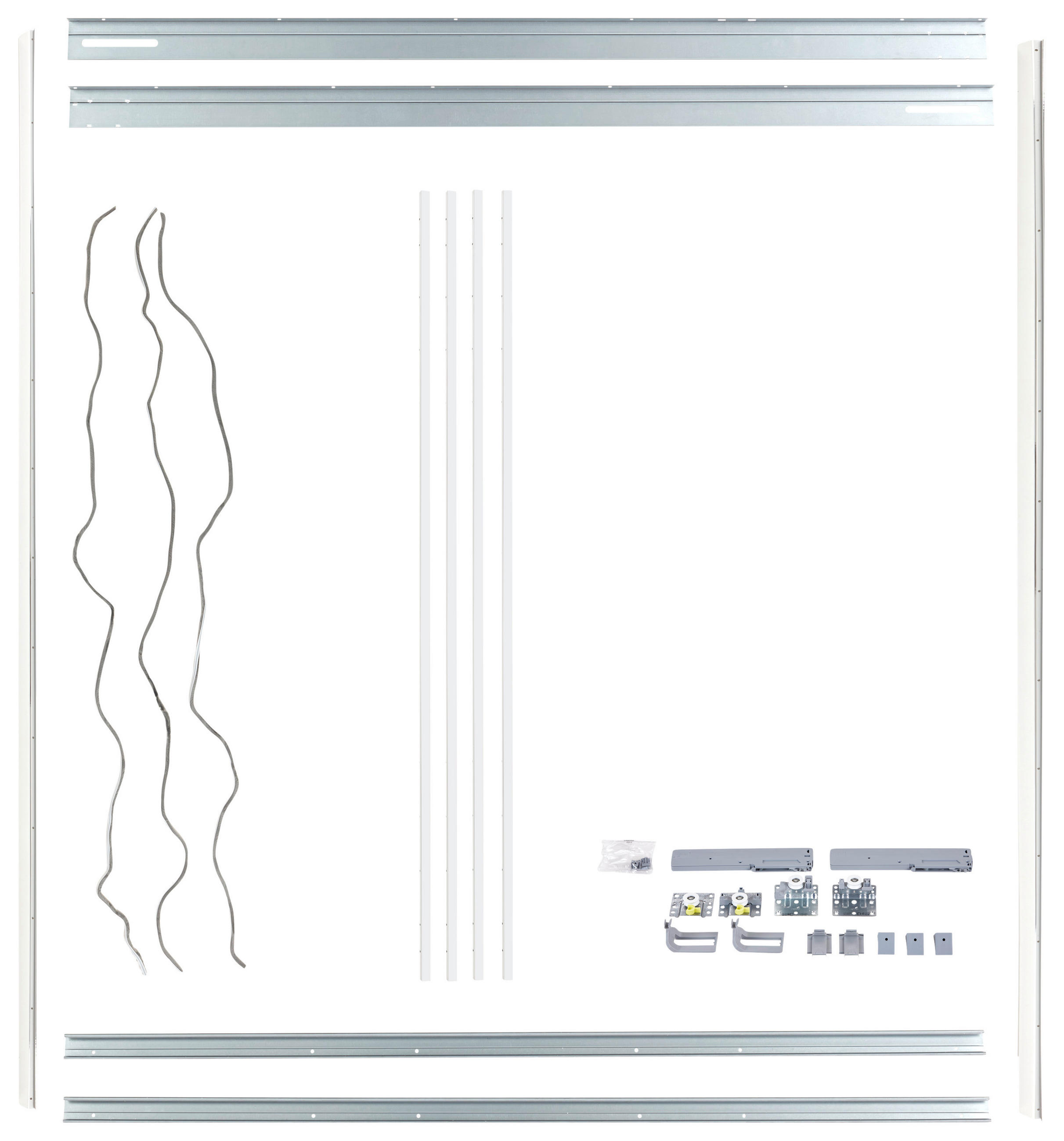 SZERELÉSI CSOMAG - króm, Konventionell, műanyag/fém (180/210cm) - Hom`in