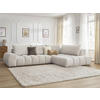 ECKSOFA Ottomane rechts  EVEREST Beige Struktur  - Beige/Schwarz, MODERN, Kunststoff/Textil (352/210cm) - Livetastic