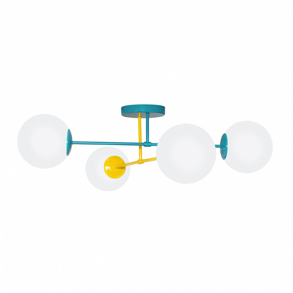 KINDERDECKENLEUCHTE  76/76/26 cm    - Multicolor, LIFESTYLE, Glas/Metall (76/76/26cm)