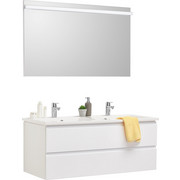BADEZIMMER - Weiß, Design, Holzwerkstoff/Stein (120cm) - Novel