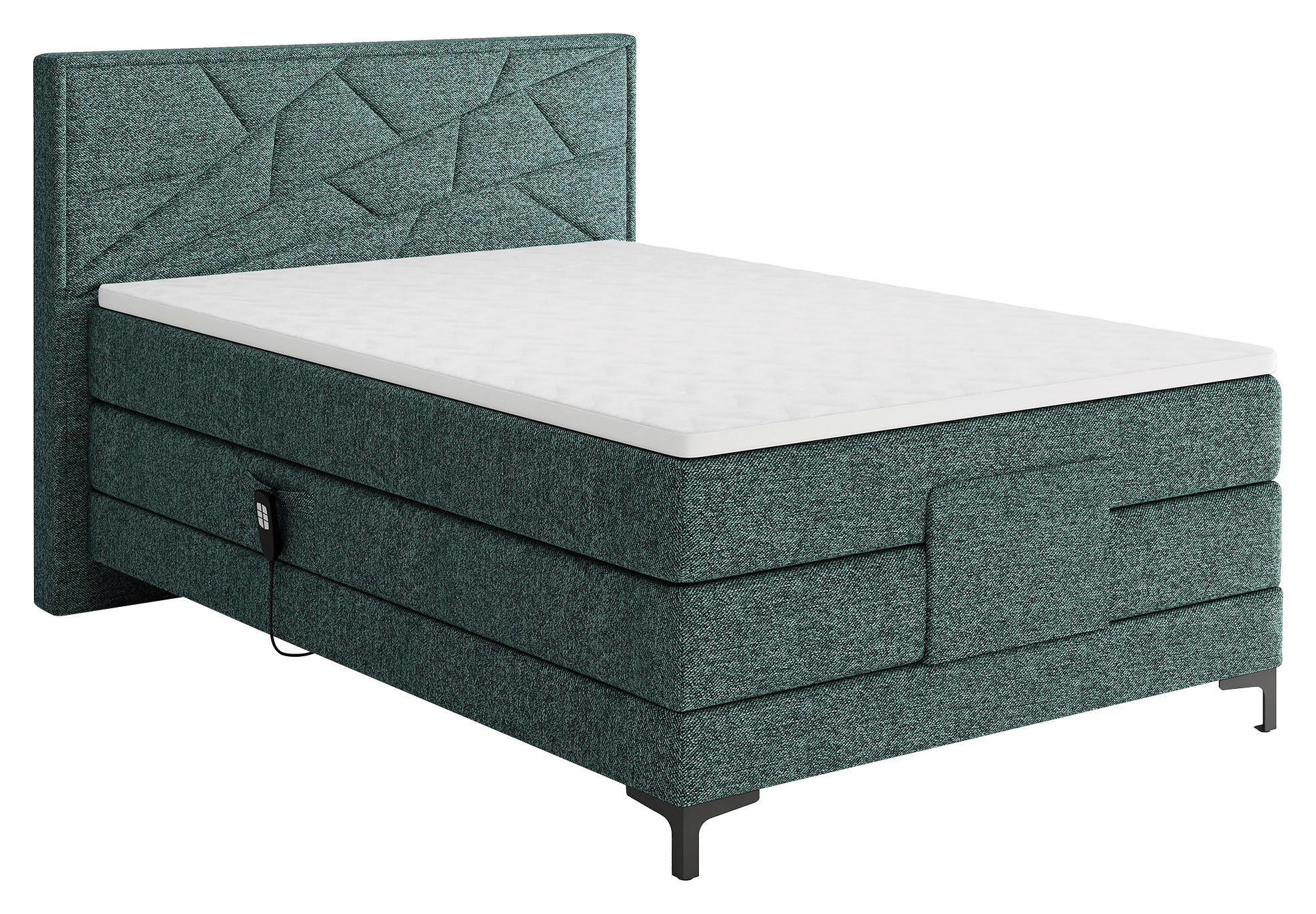 BOXSPRINGBETT 120/200 cm  in Grün  - Schwarz/Grün, KONVENTIONELL, Textil/Metall (120/200cm) - Esposa