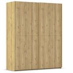 SCHWEBETÜRENSCHRANK 180/223/68 cm 2-türig Eichefarben  - Eichefarben, Design, Holz/Holzwerkstoff (180/223/68cm) - Novel