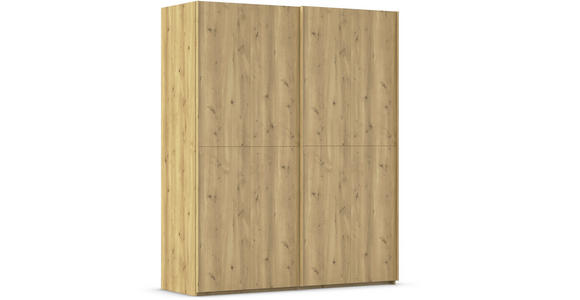 SCHWEBETÜRENSCHRANK 180/223/68 cm 2-türig Eichefarben  - Eichefarben, Design, Holz/Holzwerkstoff (180/223/68cm) - Novel